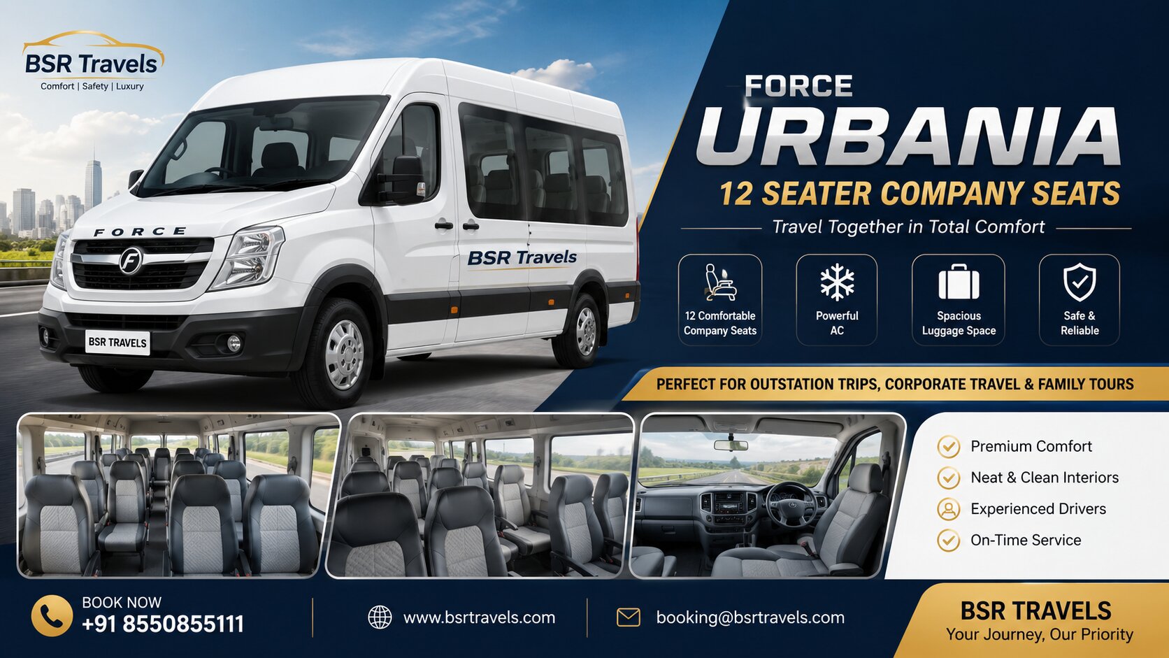 12 Seater Urbania Rental Bangalore